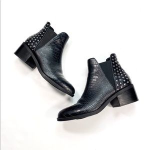 Steve Madden Croc Embossed Studded Chelsea Boot